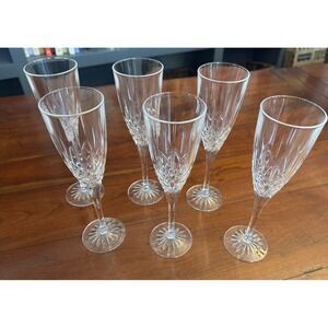 Set of 6 Fontaine by Waterford Crystal Champagne Glasses
